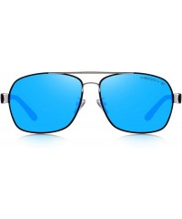 Rectangular Retro Driving Polarized Driving Sunglasses for Men Rectangular Men's Sun glasses - Blue_s - CC18KXIG0AG $23.81
