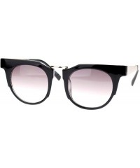 Wayfarer Womens Avant Garde Futuristic Geometric Horn Rim Cat Eye Sunglasses - Black Clear - C411O205LOV $14.22