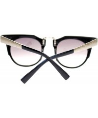 Wayfarer Womens Avant Garde Futuristic Geometric Horn Rim Cat Eye Sunglasses - Black Clear - C411O205LOV $14.22