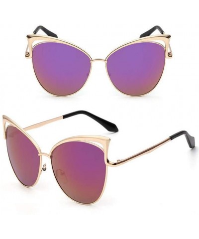 Cat Eye Sunglasses Women Sun Glasses Alloy Frame UV400 Protection Retro Cat Eye - 2 - CN18R35T4C0 $56.04