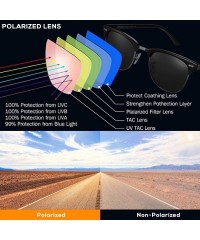 Rimless Vintage Polarized Sunglasses Protection - Yellow Tortoise Frame/ Green Lens - CN18AZMRGOK $19.58