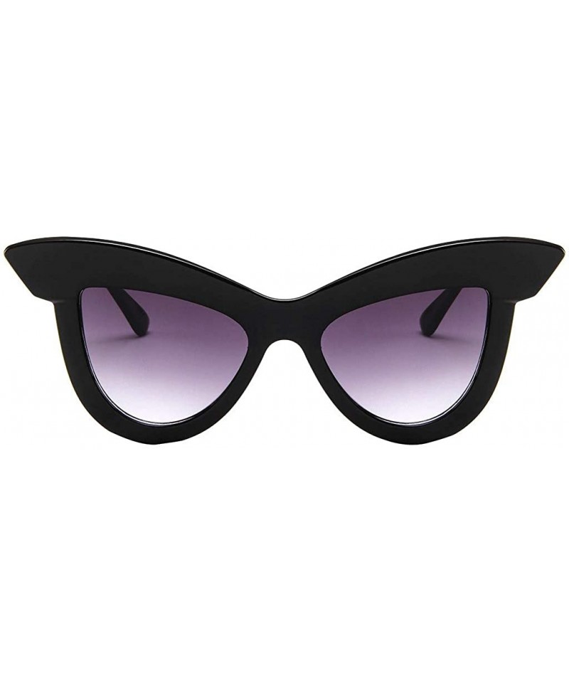 Goggle Cat Eye Oversized Sunglasses for Women Polarized 100% UV Protection Shades Fashion Retro Goggle Eyewear - B - CU18U8LI...