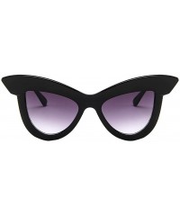 Goggle Cat Eye Oversized Sunglasses for Women Polarized 100% UV Protection Shades Fashion Retro Goggle Eyewear - B - CU18U8LI...