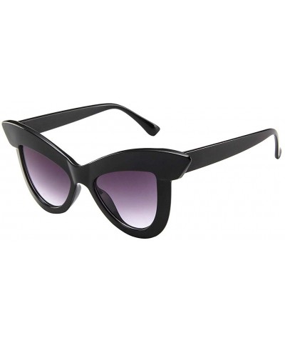 Goggle Cat Eye Oversized Sunglasses for Women Polarized 100% UV Protection Shades Fashion Retro Goggle Eyewear - B - CU18U8LI...