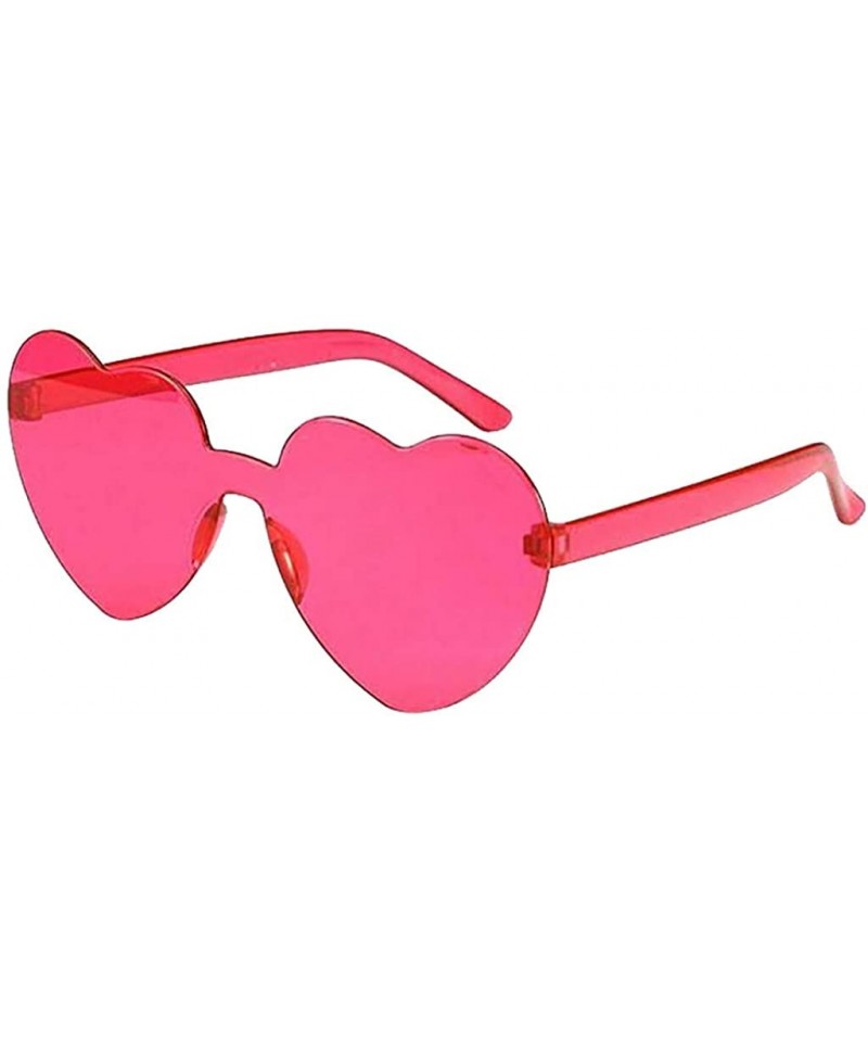 Oversized Square Sunglasses Rimless Frame Candy Color Glasses