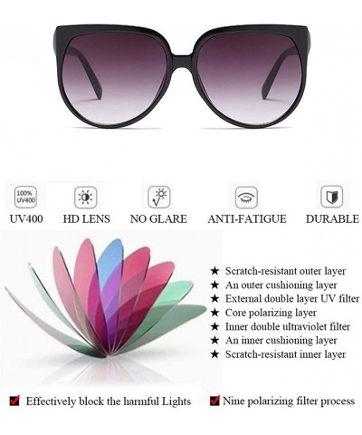 Goggle Oversized Sunglasses Vintage Shades UV400 Gradient Lens Eyewear Women Ladies - C518OSU7A7W $20.23