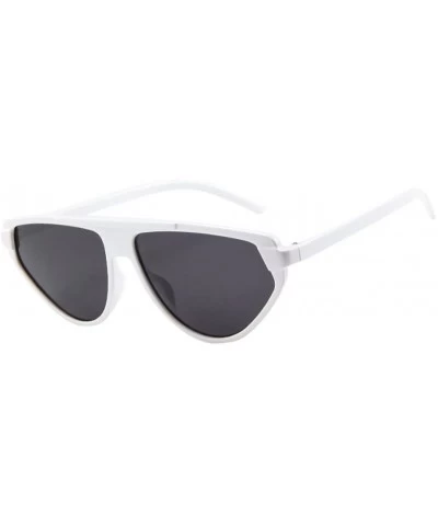 Square Vintage Cat Eye Sunglasses Big Frame Sunglasses Retro Eyewear Fashion Blogger Glasses (C) - C - C918R8GAHWR $19.98