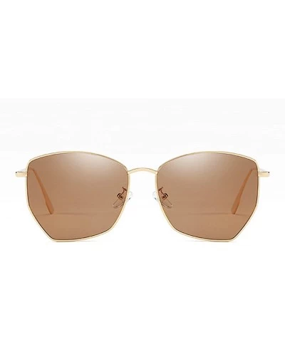 Wayfarer Classic style Sunglasses for Women metal PC UV 400 Protection Sunglasses - Gold Brown - CC18SARTSEA $37.27