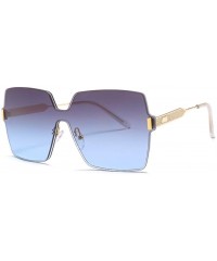 Oversized Pink Sunglasses Women Vintage Shades Oversized Square Sun glasses For Men Green Blue Summer Unisex - C03 - C018RDOG...