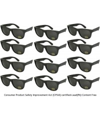 Oval 12 Pack 80's Style Neon Party Sunglasses Adult/Kid Size with CPSIA certified-Lead(Pb) Content Free - C0129IDI9WR $13.22