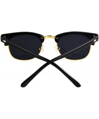 Aviator Rs5141 Browline 47mm Sunglasses (M-glossy black+grey) - C71243VY437 $10.89