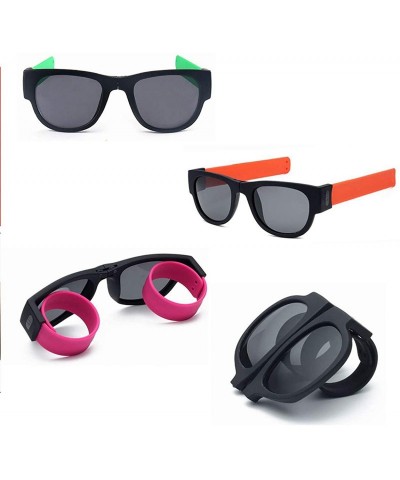 Sport Wrist Slap-On Polarized Unisex Sunglasses - Green - C118X5N38N9 $12.54