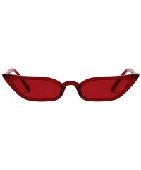 Aviator Women Vintage Cat Eye Sunglasses Retro Small Frame Women Fashion UV Glasses Sunglasses - Red - C7193XEG8HD $9.20