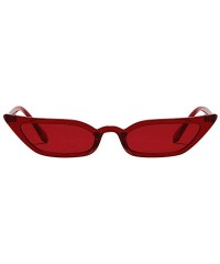 Aviator Women Vintage Cat Eye Sunglasses Retro Small Frame Women Fashion UV Glasses Sunglasses - Red - C7193XEG8HD $9.20