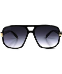 Square Hip Hop Rapper Rich Famous Millionaire Swag Mens Womens Square Sun glasses - Black - CB189REL3XY $12.89