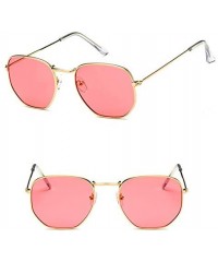 Square Vintage Sunglasses Classic Eyewear - Yellow - C9198O07U4N $23.63