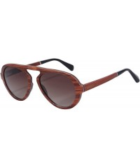 Aviator Wood Sunglasses Polarized Pilot Sunglasses 7 Layers Wood Frame-SG73003 - Redsandalwood- Brown - CS18DUKMYNH $37.53