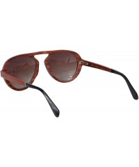 Aviator Wood Sunglasses Polarized Pilot Sunglasses 7 Layers Wood Frame-SG73003 - Redsandalwood- Brown - CS18DUKMYNH $37.53