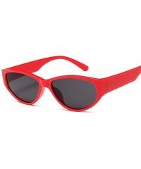 Round Sexy Cat Eye Sunglasses Women Mirror Sun Glasses Ladies Round Lens Shades For Female Eyewear UV400 - Redgray - C9198XO2...