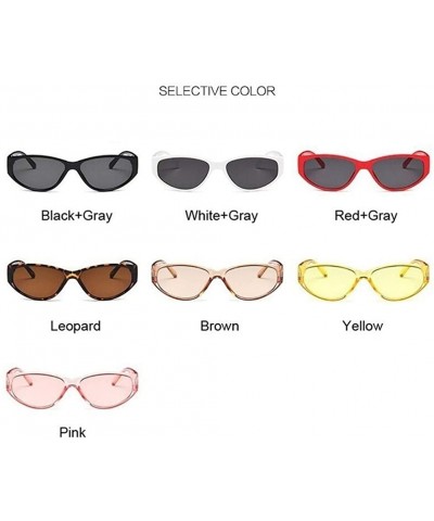 Round Sexy Cat Eye Sunglasses Women Mirror Sun Glasses Ladies Round Lens Shades For Female Eyewear UV400 - Redgray - C9198XO2...