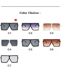 Oversized Plastic Oversized Women Sunglasses Square Big Frame Sunglasses for Female UV400 Sun Glasses (Color Leopard) - CT199...