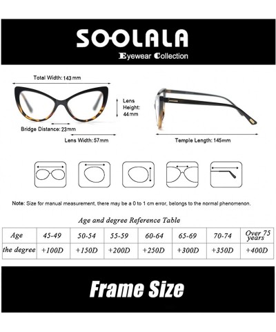 Oversized Womens Oversized Fashion Cat Eye Eyeglasses Frame Large Reading Glasses - Leopard - C612O7HOISB $13.64