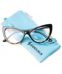 Oversized Womens Oversized Fashion Cat Eye Eyeglasses Frame Large Reading Glasses - Leopard - C612O7HOISB $13.64