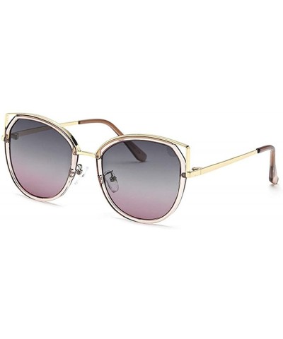Aviator New fashion polarized sunglasses - metal coated half frame UV protection sunglasses - A - CD18SMWKM7G $82.81
