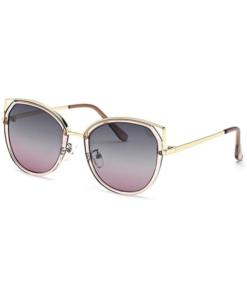 Aviator New fashion polarized sunglasses - metal coated half frame UV protection sunglasses - A - CD18SMWKM7G $33.34