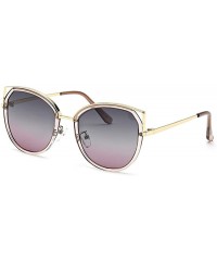 Aviator New fashion polarized sunglasses - metal coated half frame UV protection sunglasses - A - CD18SMWKM7G $33.34