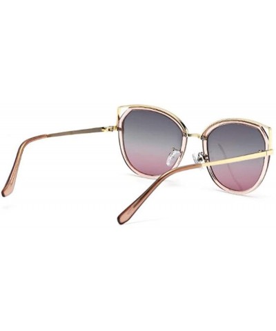 Aviator New fashion polarized sunglasses - metal coated half frame UV protection sunglasses - A - CD18SMWKM7G $33.34