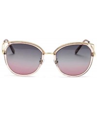 Aviator New fashion polarized sunglasses - metal coated half frame UV protection sunglasses - A - CD18SMWKM7G $33.34