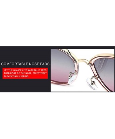 Aviator New fashion polarized sunglasses - metal coated half frame UV protection sunglasses - A - CD18SMWKM7G $33.34