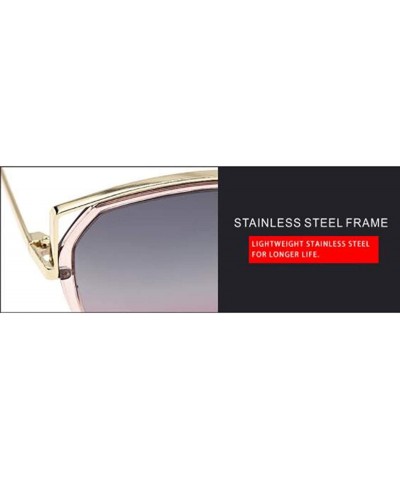 Aviator New fashion polarized sunglasses - metal coated half frame UV protection sunglasses - A - CD18SMWKM7G $33.34