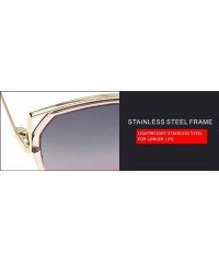 Aviator New fashion polarized sunglasses - metal coated half frame UV protection sunglasses - A - CD18SMWKM7G $33.34