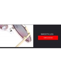 Aviator New fashion polarized sunglasses - metal coated half frame UV protection sunglasses - A - CD18SMWKM7G $33.34