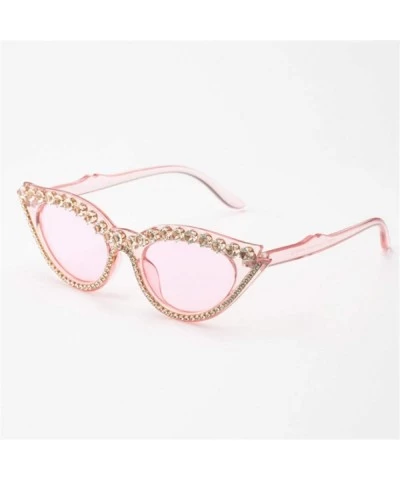Cat Eye Sexy Cat Eye Sunglasses Women Trendy Rhinestone Sun Glasses Fmale Luxury Brand Deisgner Vintage Lens Eyewear - CS1908...
