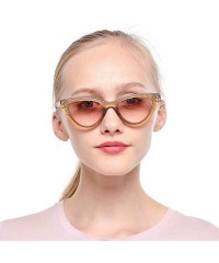 Cat Eye Womens Bling Rhinestones Rivets Cat Eye Anti-Blue Light Reading Glasses - Tea Frame/Tea Lenses - CC18XWUUITY $10.59