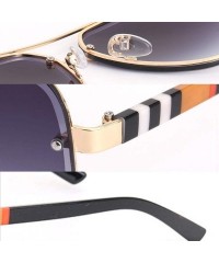Rimless Retro square sunglasses for men women rimless sunglasses metal frame UV400 protection - 1 - CI199ZSMDML $15.27