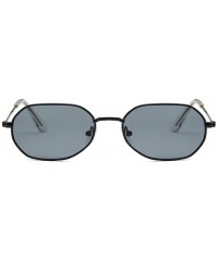 Square Vintage Small Octagon Sunglasses Women Fashion Shade Square Metal Frame Sun Glasses Red Yellow Pink - CT19854U2WZ $29.11
