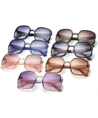 Goggle Fashion New Square Gradient sunglasses Large frame Lady sun glasses Mens Goggle uv400 - Floral - CT18RN6UOTK $10.14