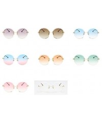 Round Vintage Frameless Ocean Film Sunglasses Goggles for Women Men Retro Sun Glasses Eyes Protection - Style2 - CO18RO0G268 ...