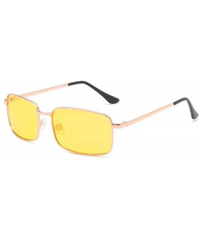 Oval Men's sunglasses and sunglasses-Rose gold_Night vision lens - C6190MIYCN5 $52.91