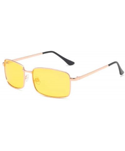 Oval Men's sunglasses and sunglasses-Rose gold_Night vision lens - C6190MIYCN5 $29.72