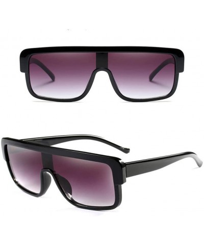 Oversized Fashion Cool Square Shield Style Oversized Sunglasses Gradient Brand Design Sun Glasses - 4 - C718QY34WG9 $70.50
