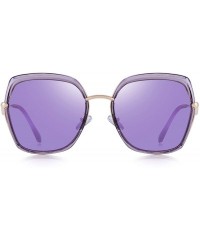 Butterfly Women's Fashion Cat Eye Polarized Sunglasses Ladies Luxury Brand Sun glasses UV400 - Purple Mirror - CL18RZN95R7 $1...