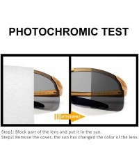 Rectangular Men's Photochromic Sunglasses with Polarized Lens for Outdoor 100% UV Protection- Anti Glare- Reduce Eye Fatigue ...