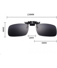 Sport Polarized Clip-on Sunglasses Anti-Glare Driving Glasses for Prescription Glasses - Black - CL1947WQ0UZ $8.80