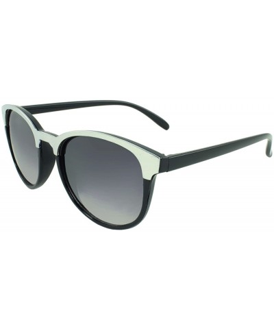 Oval Chic Retro Oval Fashion Sunglasses - Silver - CC11G3L6H8L $7.97
