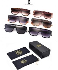 Square Square Sunglasses for Men Oversized One-piece Women Sunglasses Designer Goggle Shades - CF196YUNAGK $12.15